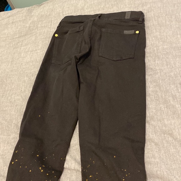 7 for all Mankind Gold Fleck Skinny Jeans-25 - Picture 2 of 3